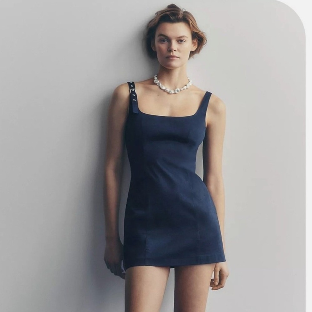 Maeve by Anthropologie - Navy Square-Neck Mini Dress